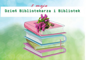 Grafika do Dnia Bibliotekarza i Bibliotek.