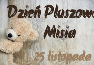 Na grafice widnieje napis „Dzień Pluszowego Misia”.