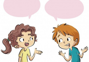 Grafika do innowacji „Let's Talk in English - nauczanie języka angielskiego z wykorzystaniem dialogów”.