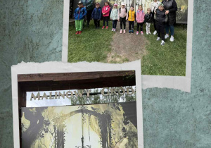 Grupa Liski wraz z Paniami pozuje do zdjęcia pod bramą „Malinowego Grodu”.