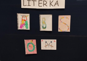 Prace plastyczne dzieci ,które przedstawiły literki wg własnego pomysłu.