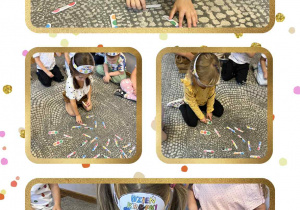 4-latki podczas dopasowywania pasujących do siebie kolorowych