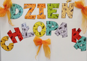 Tablica z napisem dzień chłopaka.