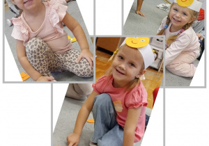 Kolaż z dziećmi układającymi puzzle w kształcie buzi.