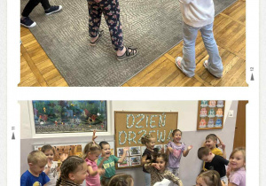 Zdjęcie przedstawia dzieci podczas zabawy ruchowej.