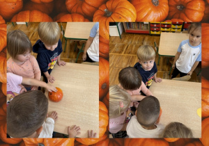 Kolaż przedstawia aktywności Słoneczek z dyniami i emocjami