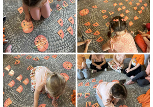 Dzieci podczas zabawy matematycznej.