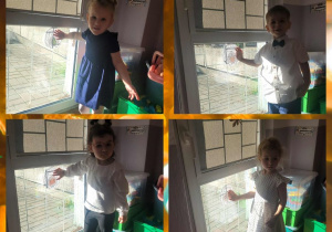 Zdjęcia dzieci rozwiązujących zagadki słoneczne jeżyka