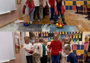 Smerfy biorą udział w zawodach sportowych.