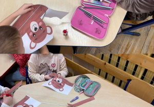 Dzieci wykonują swoje własne opaski na głowę