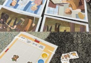 Dzieci poznają historię pluszowego misia oraz rozwiązują zadania logiczne