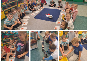 Dzieci z grupy Motylki podczas zabaw Andrzejkowych.