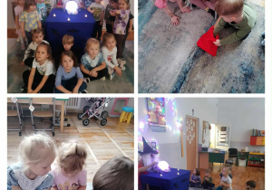 Kolaż zdjęć dzieci z grupy Słoneczka z okazji Andrzejek.