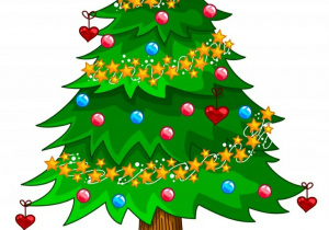 Zdjęcie przedstawia choinkę bożonarodzeniową.