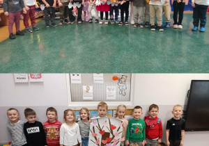 Kolaż przedstawia aktywności Słoneczek i Misiów w Tygodniu Życzliwości