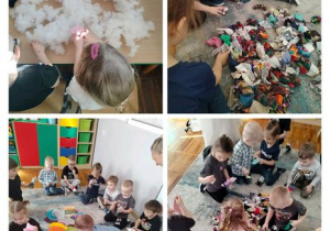 Dzieci z grupy Słoneczka podczas warsztatów zorganizowanych z okazji Dnia Kobiet.