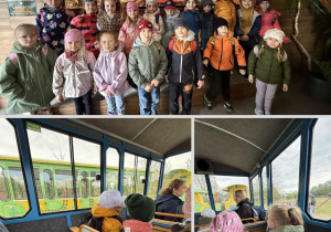 Kolaż przedstawia Smerfy podczas wycieczki do ZOO