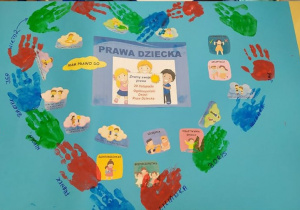 Plakat wykonany przez Grupę Pszczółki z okazji Dnia Praw Dziecka