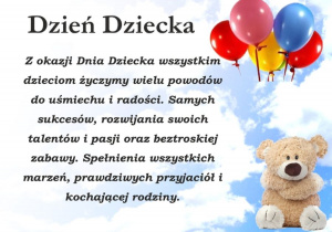 Życzenia dla dzieci z okazji ich święta.